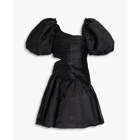 aje black puff sleeve dress Aje Black Puffer Sleeve Dress 14 – 1132Consignment